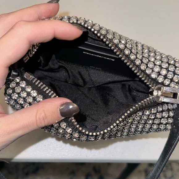 NWOT Alexander Wang Medium Rhinestone Pouch - Picture 7 of 9